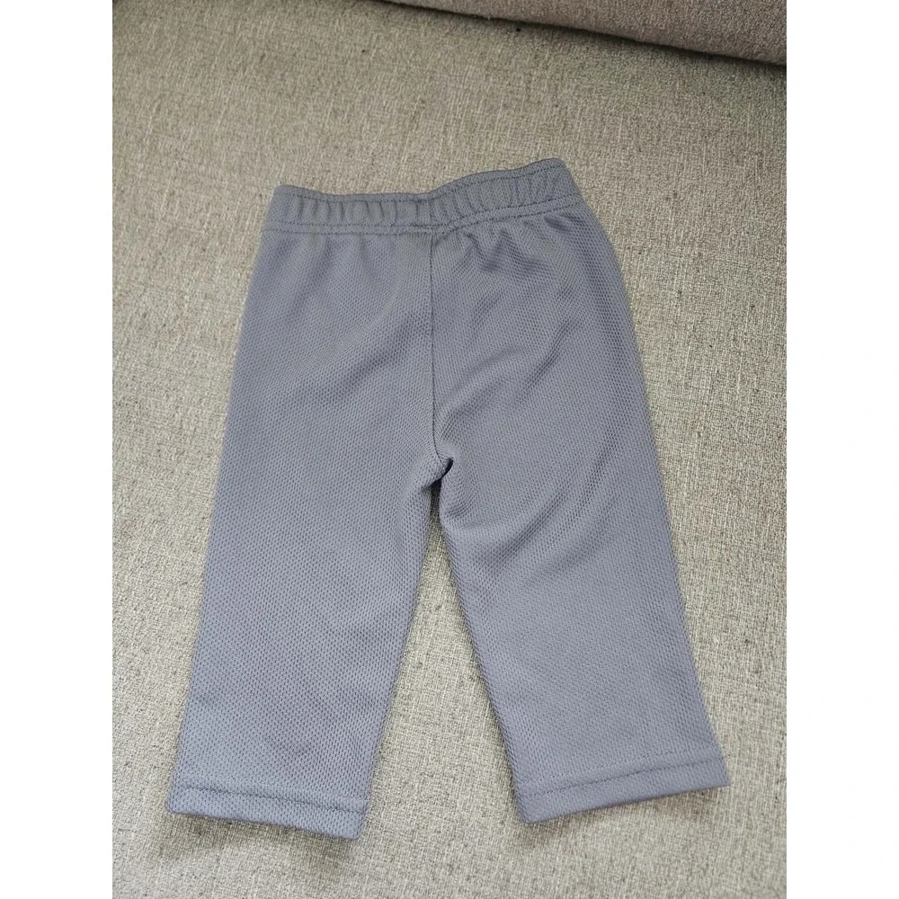 Under‎ Armour Baby Athletic Pants 3/6M Gray Mesh Elastic Waist Log